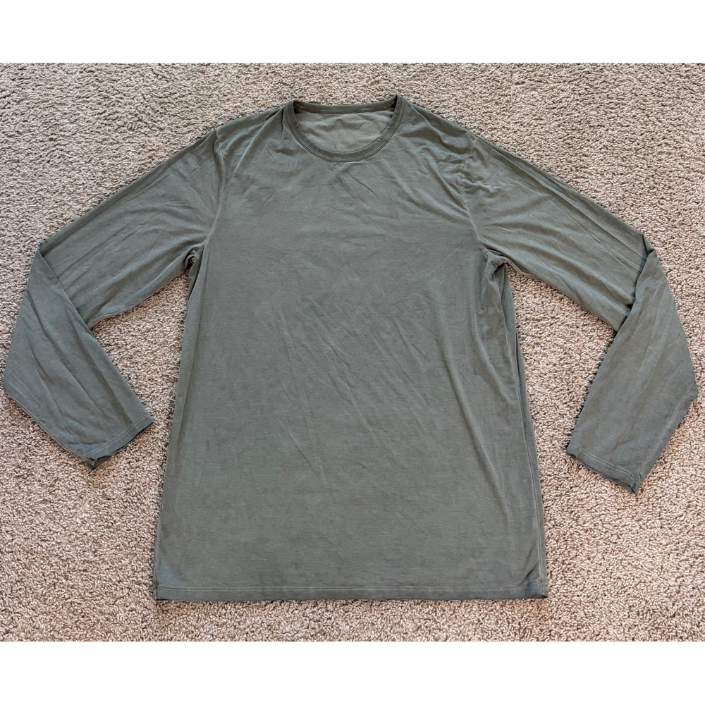 Lululemon Mens 5 Year Basic Long Sleeve T-Shirt Olive Green Sage XL